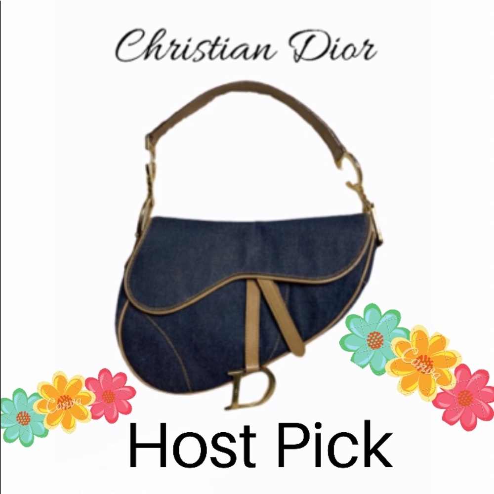 Christian Dior Denim Saddle Bag🌹🌹HOST PICK… - Picture 1 of 12
